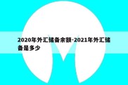 2020年外汇储备余额-2021年外汇储备是多少