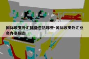 国际收支外汇储备包括哪些-国际收支外汇业务办事指南