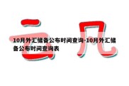 10月外汇储备公布时间查询-10月外汇储备公布时间查询表