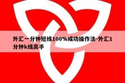 外汇一分钟短线100%成功操作法-外汇1分钟k线高手