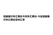 招商银行外汇牌价今天外汇牌价-今日招商银行外汇牌价实时汇率