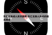 外汇兑换成人民币额度-外汇兑换人民币的相关规定