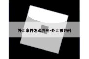 外汇案件怎么判刑-外汇被判刑