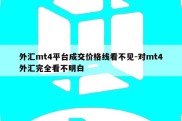 外汇mt4平台成交价格线看不见-对mt4外汇完全看不明白