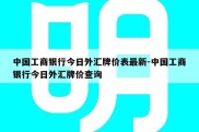 中国工商银行今日外汇牌价表最新-中国工商银行今日外汇牌价查询