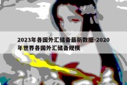 2023年各国外汇储备最新数据-2020年世界各国外汇储备规模