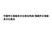 中国外汇储备多少亿美元构成-我国外汇储备多少亿美元