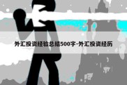 外汇投资经验总结500字-外汇投资经历