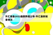 外汇储备2022最新数据公布-外汇最新储备情况