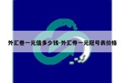 外汇卷一元值多少钱-外汇券一元冠号表价格