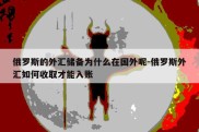 俄罗斯的外汇储备为什么在国外呢-俄罗斯外汇如何收取才能入账