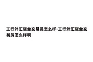 工行外汇资金交易员怎么样-工行外汇资金交易员怎么样啊