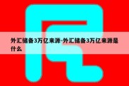 外汇储备3万亿来源-外汇储备3万亿来源是什么