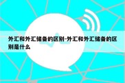 外汇和外汇储备的区别-外汇和外汇储备的区别是什么