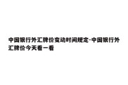 中国银行外汇牌价变动时间规定-中国银行外汇牌价今天看一看