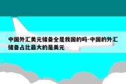 中国外汇美元储备全是我国的吗-中国的外汇储备占比最大的是美元