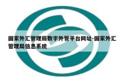 国家外汇管理局数字外管平台网址-国家外汇管理局信息系统