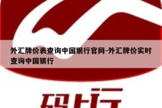 外汇牌价表查询中国银行官网-外汇牌价实时查询中国银行