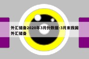 外汇储备2020年3月份数据-3月末我国外汇储备