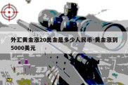 外汇黄金涨20美金是多少人民币-黄金涨到5000美元