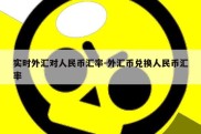 实时外汇对人民币汇率-外汇币兑换人民币汇率