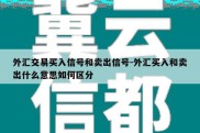 外汇交易买入信号和卖出信号-外汇买入和卖出什么意思如何区分