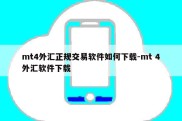 mt4外汇正规交易软件如何下载-mt 4外汇软件下载