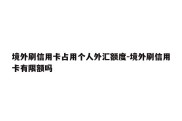 境外刷信用卡占用个人外汇额度-境外刷信用卡有限额吗