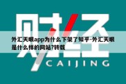 外汇天眼app为什么下架了知乎-外汇天眼是什么样的网站?转载