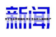 外汇怎么转到国内-外汇怎么转入国内账户