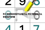 外汇管理局申报平台是什么-外汇管理局怎么申报操作步骤