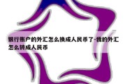 银行账户的外汇怎么换成人民币了-我的外汇怎么转成人民币