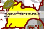 外汇兑换人民币计算器app-外汇换算人民币公式