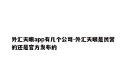 外汇天眼app有几个公司-外汇天眼是民营的还是官方发布的