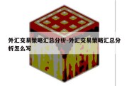 外汇交易策略汇总分析-外汇交易策略汇总分析怎么写