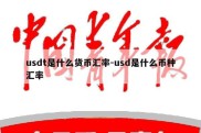 usdt是什么货币汇率-usd是什么币种汇率