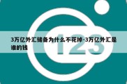 3万亿外汇储备为什么不花掉-3万亿外汇是谁的钱