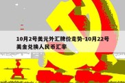 10月2号美元外汇牌价走势-10月22号美金兑换人民币汇率