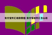 支付宝外汇收款教程-支付宝收外汇怎么收