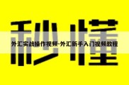 外汇实战操作视频-外汇新手入门视频教程