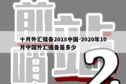 十月外汇储备2018中国-2020年10月中国外汇储备是多少