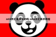 mt4外汇是真实的吗-mt4外汇新手教程