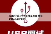 matatrader4外汇交易界面-外汇交易mt4中文版