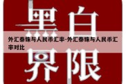 外汇泰铢与人民币汇率-外汇泰铢与人民币汇率对比