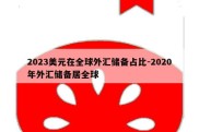 2023美元在全球外汇储备占比-2020年外汇储备居全球