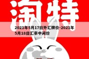 2021年5月17日外汇牌价-2021年5月18日汇率中间价