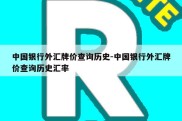 中国银行外汇牌价查询历史-中国银行外汇牌价查询历史汇率