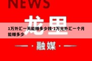 1万外汇一天能赚多少钱-1万元外汇一个月能赚多少