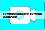 外汇交易模拟实训收获与感悟-外汇交易模拟实训收获与感悟