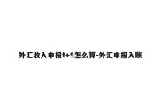 外汇收入申报t+5怎么算-外汇申报入账